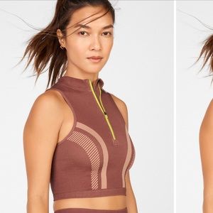 Fabletics Court Seamless Half-Zip Top NWT